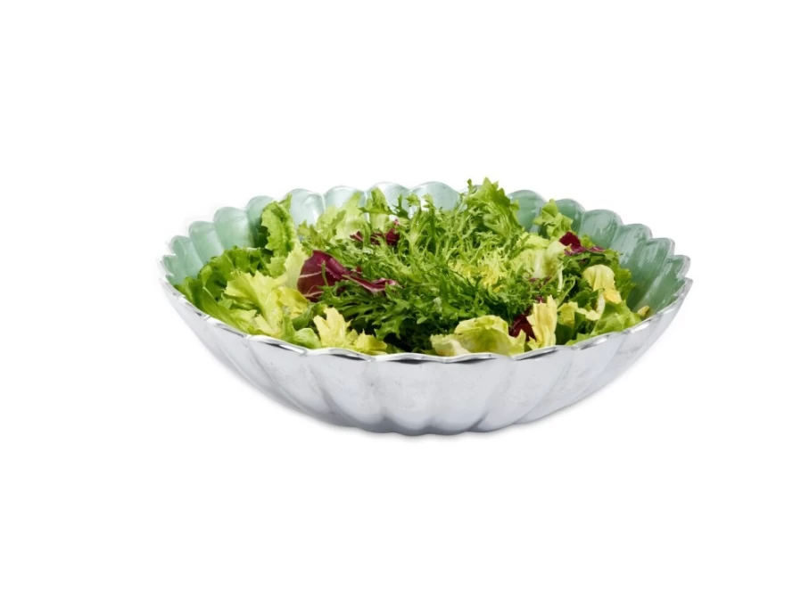 "Julia Knight 15 Inch Round Floral Bowl with Peony and Hydrangea Design"