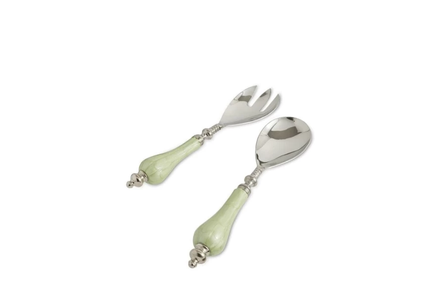Julia Knight Peony & Kiwi Salad Serving Set - Elegant Floral Fruit Bowl & Utensils for Entertaining