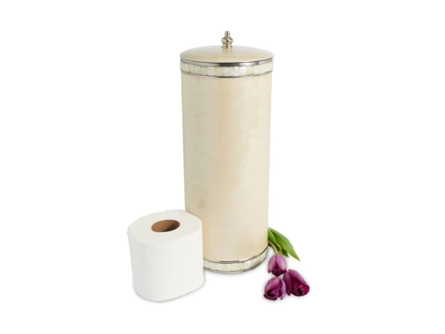 Julia Knight Classic Snow-Themed Toilet Paper Holder - Elegant Bathroom Tissue Cover