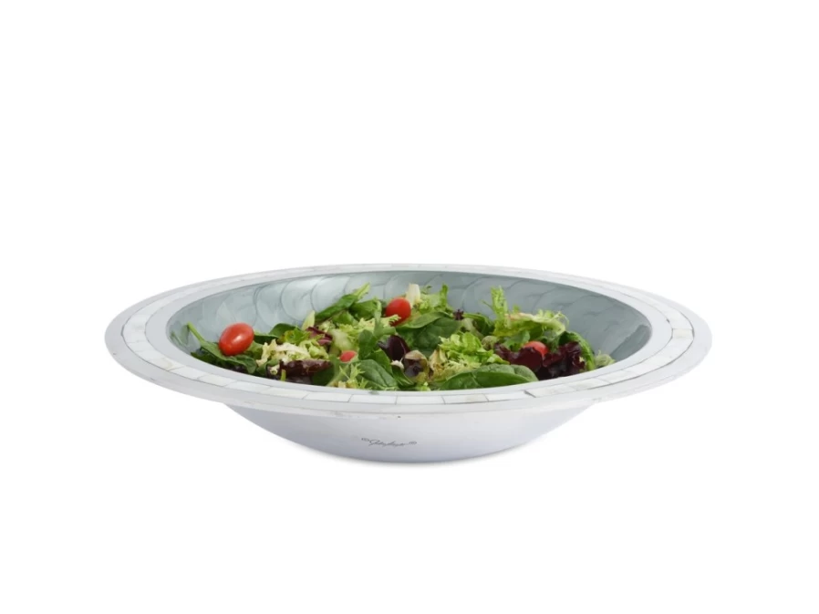 Julia Knight 15" Platinum Round Classic Bowl - Elegant Dining & Serving Dish