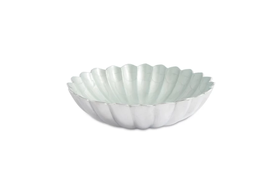 "Julia Knight 12-Inch Round Deep Bowl with Peony and Hydrangea Floral Design"