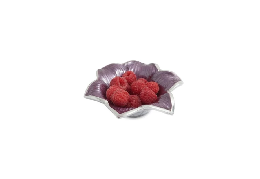 Julia Knight 4 Inch Amethyst Crystal Bowl - Handcrafted Lily Design for Healing & Decor