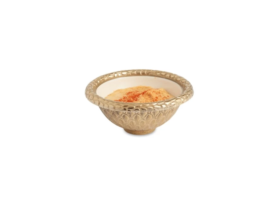 Julia Knight Florentine 4.25-Inch Round Gold Snow Decorative Bowl