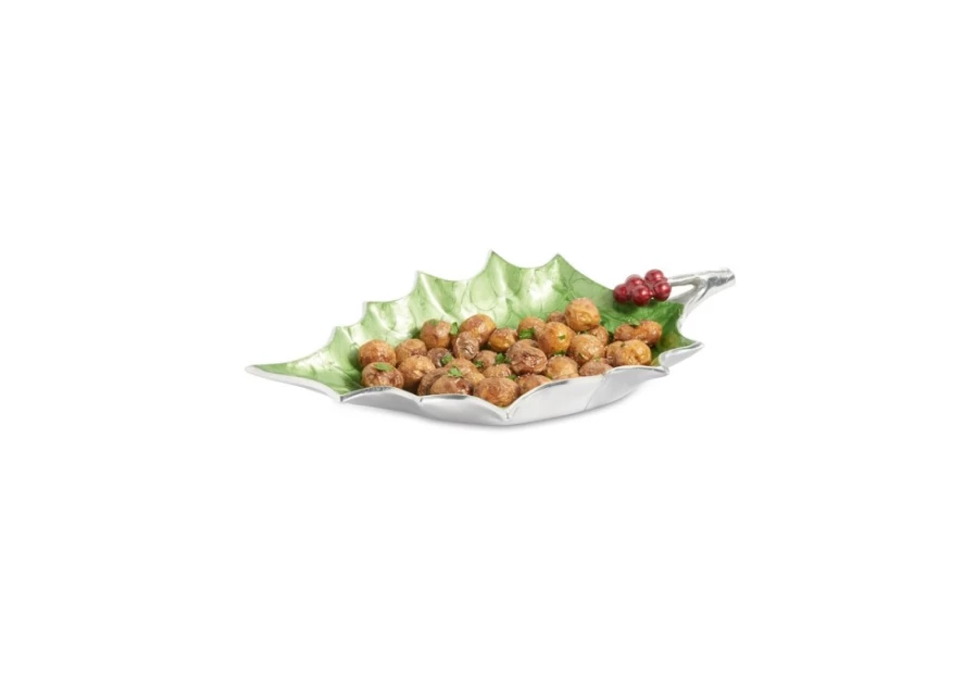 Julia Knight 17" Holly Sprig Decorative Bowl for Mojito Serving