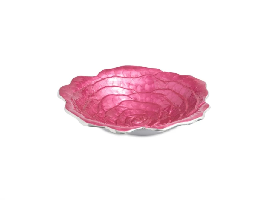 Julia Knight 15-inch Decorative Rose Bowl in Raspberry Color for Home Decor