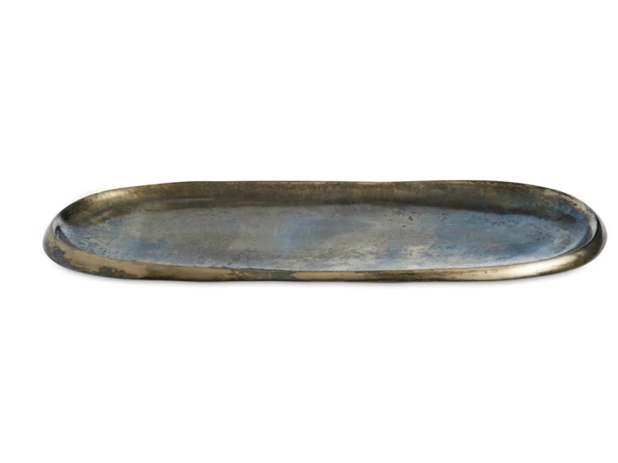 Julia Knight 14-Inch Steel Blue Eclipse Serving Tray