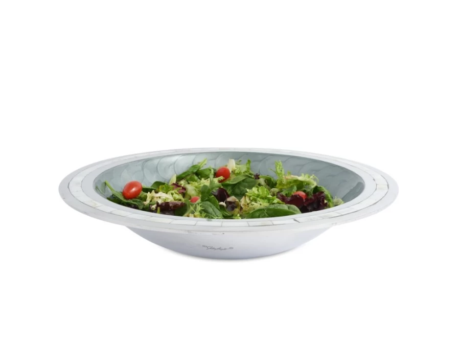 Julia Knight 15" Platinum Round Classic Bowl - Elegant Dining & Serving Dish