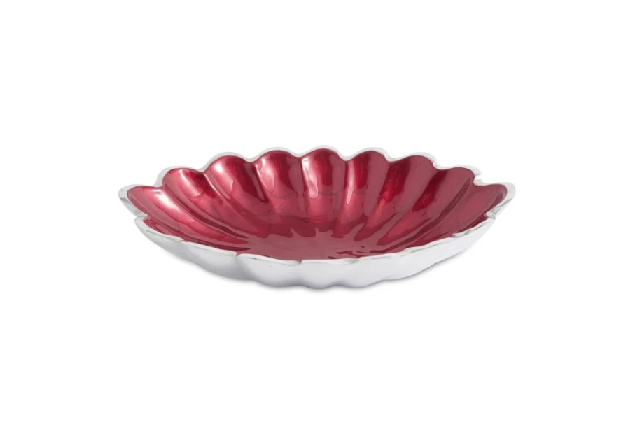 Julia Knight 8-Inch Oval Porcelain Bowl Hand-Painted Pomegranate & Peony Floral Design