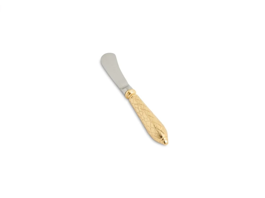 Julia Knight Florentine Spreader Knife - Elegant Gold Butter Knife for Fine Dining