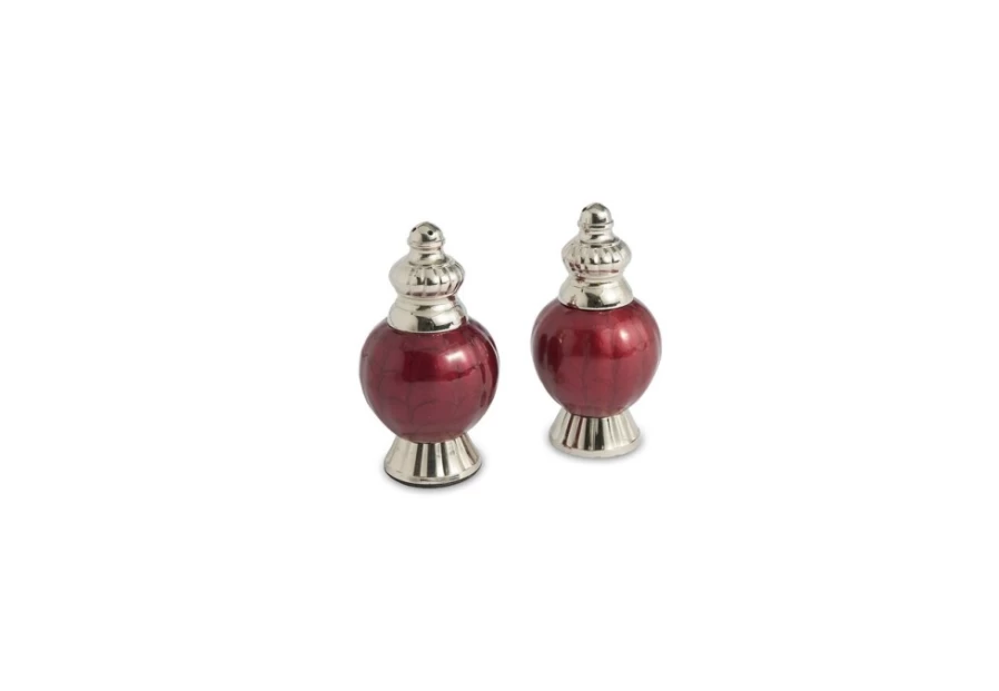 Julia Knight 4" Peony Salt and Pepper Shaker Set in Pomegranate Color