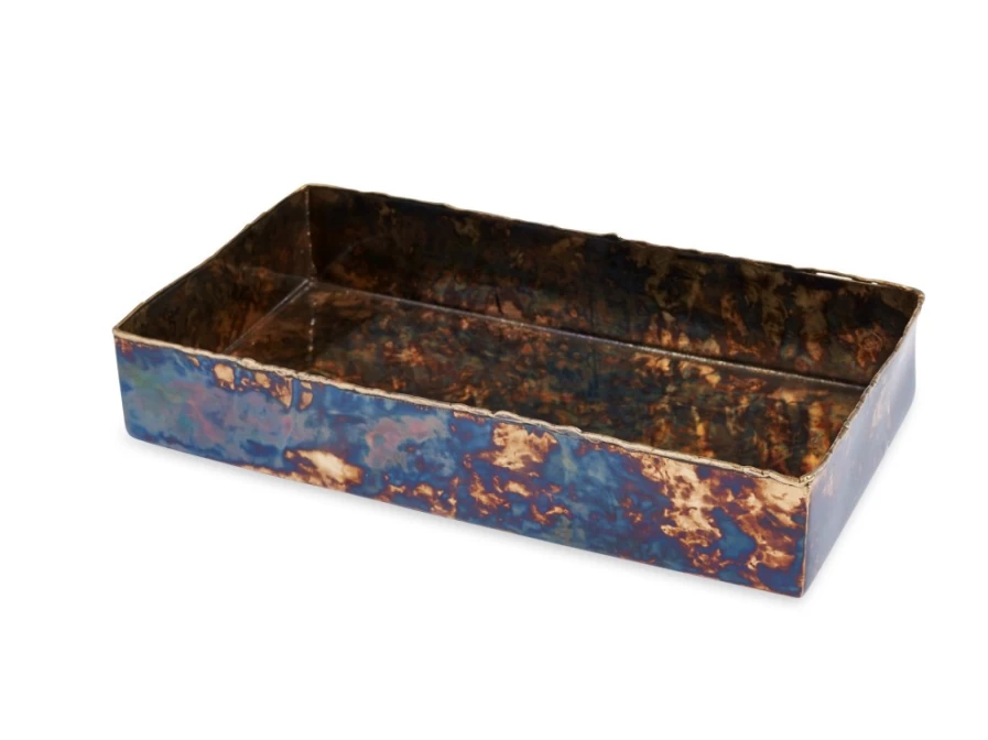 Julia Knight 9" Guest Towel Tray in Rainbow Bronze - Elegant Bathroom Decor