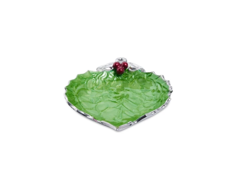 Julia Knight 7" Holly Sprig Ornament Bowl - Mojito Green Decorative Serving Bowl