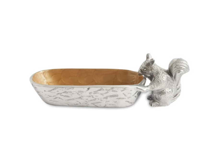 Julia Knight 9.75-Inch Squirrel-Shaped Toffee Cracker Tray | Holiday Dessert Platter