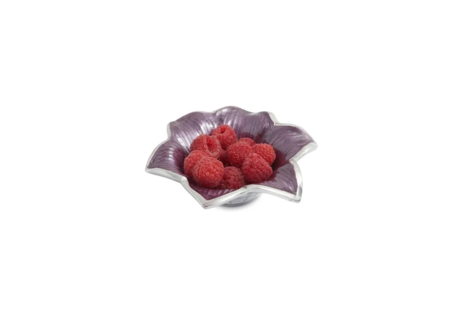 Julia Knight 4 Inch Amethyst Bowl - Handcrafted Lily Design for Home Decor