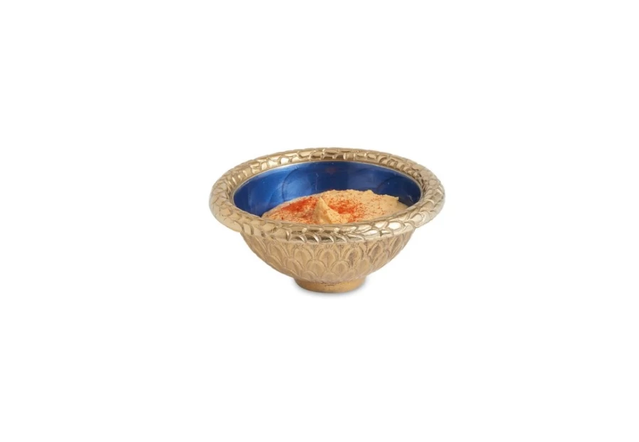 Julia Knight Florentine 4.25-Inch Round Gold Sapphire Decorative Bowl
