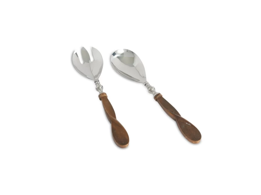 Julia Knight Bronze Eclipse Salad Serving Set - Elegant Dining Utensils for Stylish Entertaining