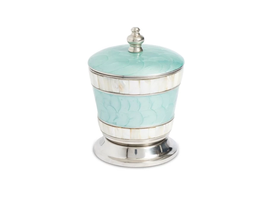 Julia Knight 5.5-Inch Classic Aqua Blue Covered Canister for Kitchen Storage
