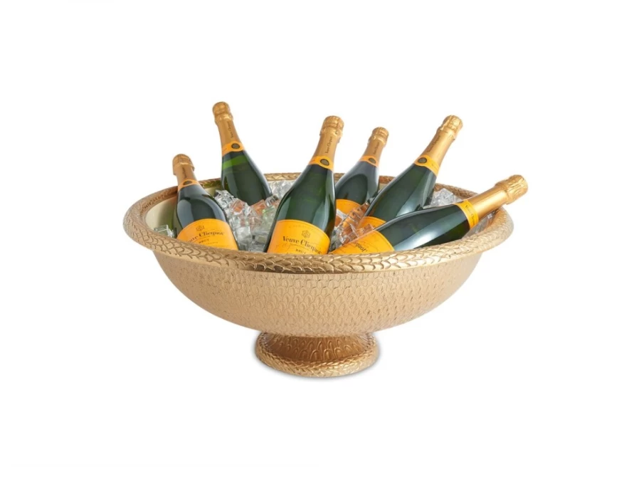 Julia Knight Florentine Gold 21-Inch Decorative Gala Bowl - Elegant Serving Bowl for Entertaining