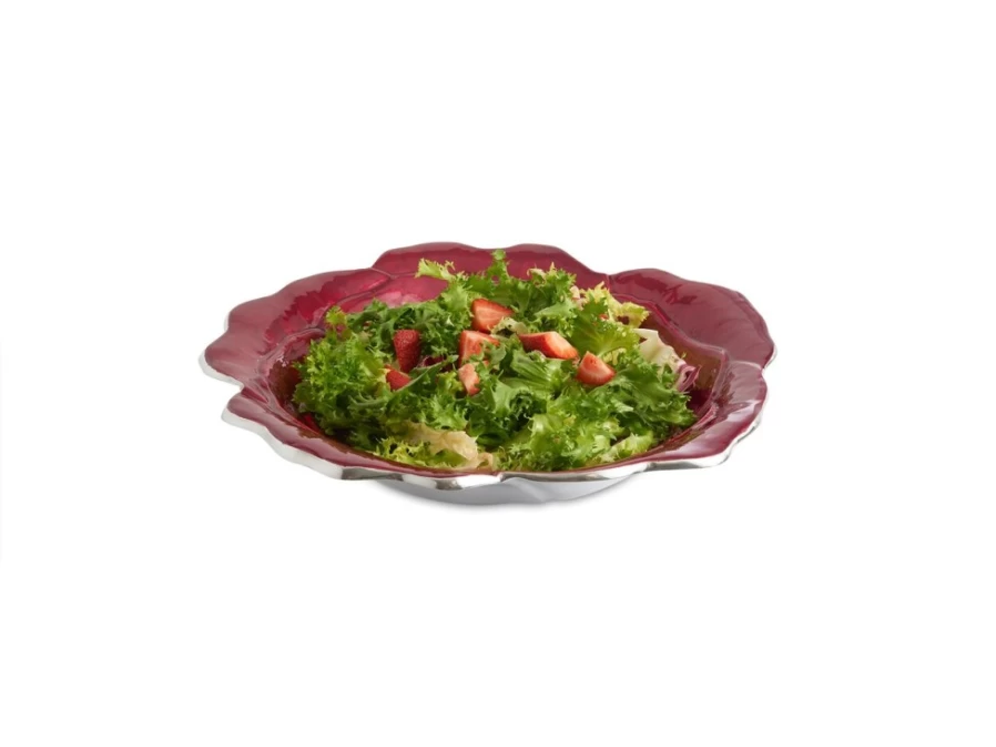 Julia Knight 15-Inch Pomegranate Design Decorative Rose Bowl for Home Decor