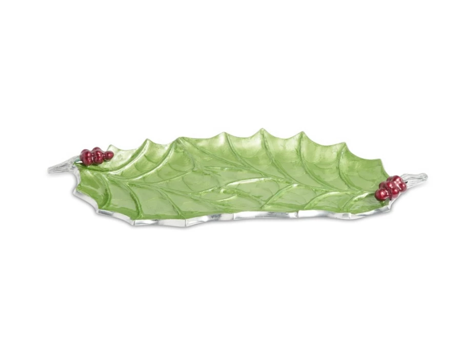 Julia Knight 16" Mojito Serving Tray - Holly Sprig Design for Entertaining