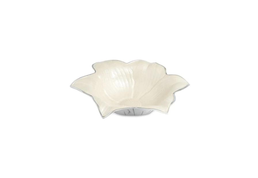 Julia Knight 15-Inch Snow Themed Decorative Bowl with Lily Design